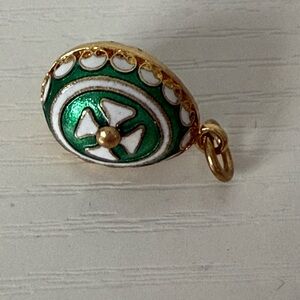 Imperial Russian 14k gold, egg pendant. Perfect; worn only a few times.